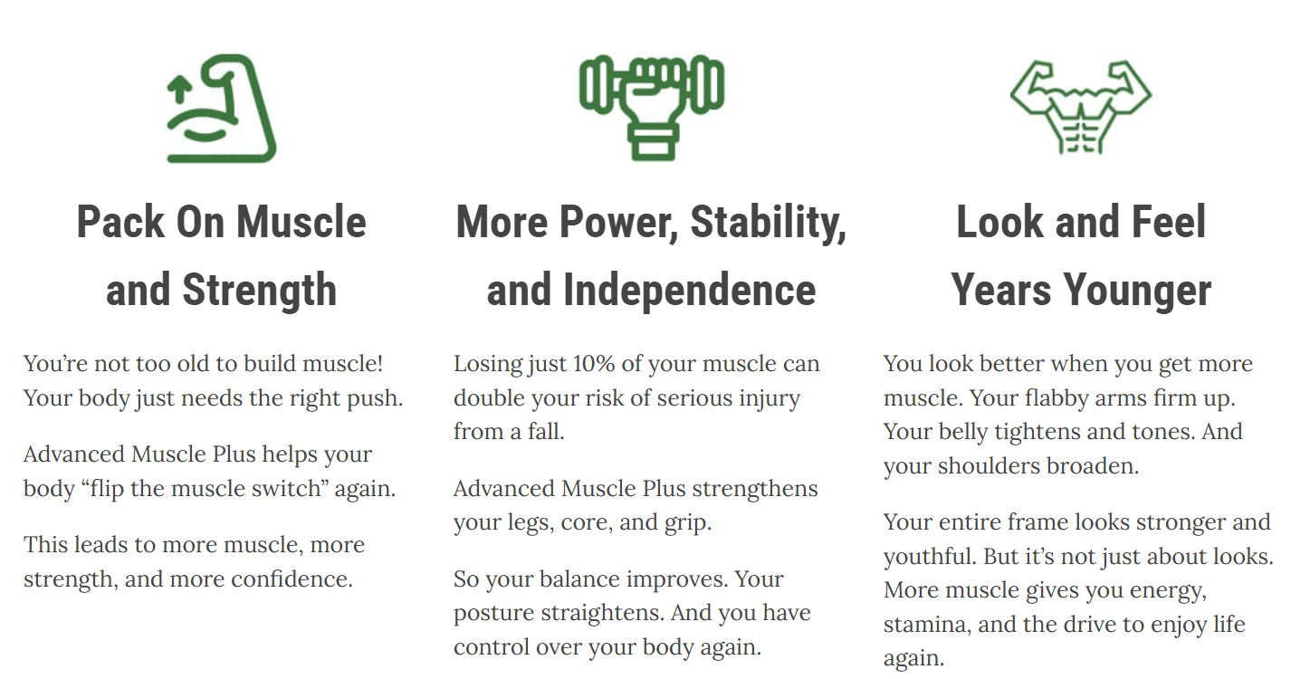 Advanced muscle plus benefits